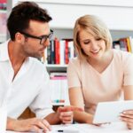 Two learners exploring an online lesson together